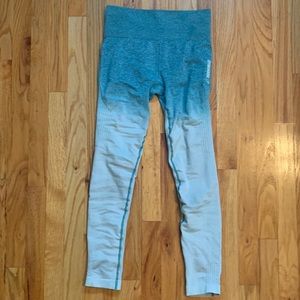 Gymshark Blue and White Leggings